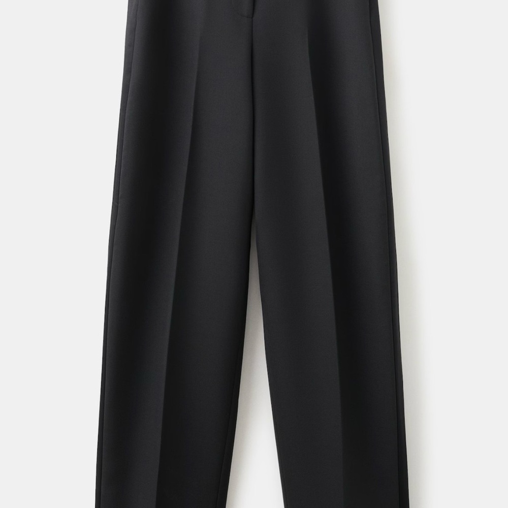 Mango Black Straight Leg Pants